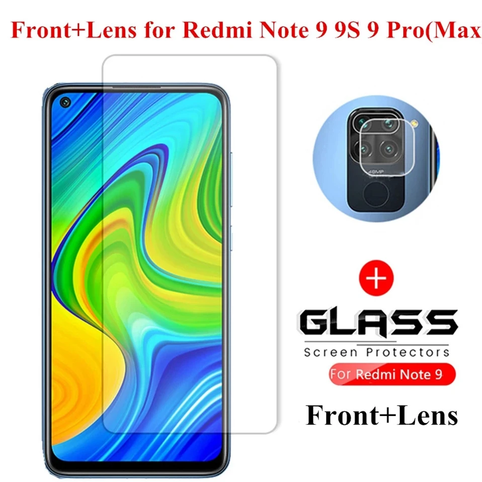 Закаленное стекло 2 в 1 для Xiaomi Redmi Note 9S 10pro защитная пленка экрана объектива xiaomi Xiomi