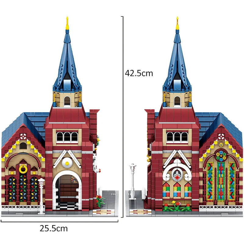 

2346pcs City Street View Bricks Friends Castle Architecture Church House DIY Villa Model Building Blocks Toys for Children Grils