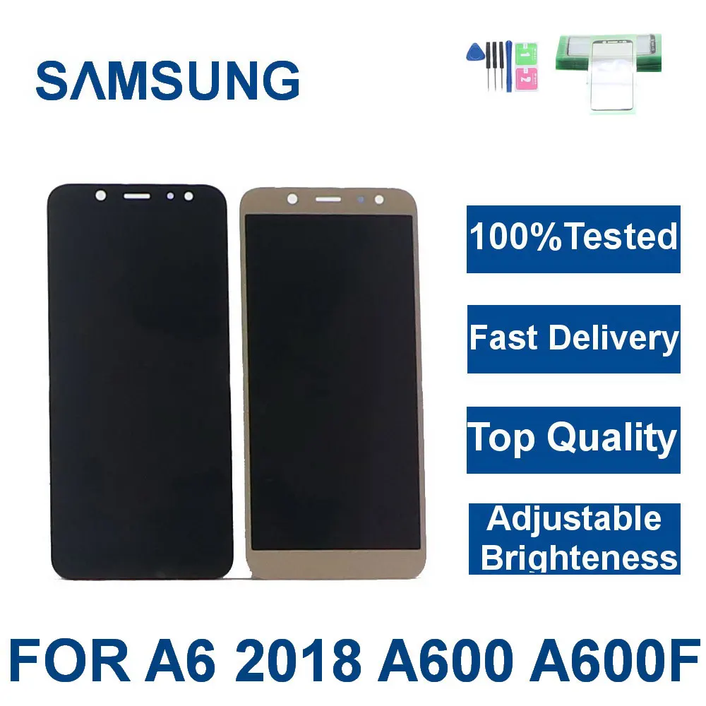 ЖК-дисплей с сенсорным экраном и дигитайзером в сборе для SAMSUNG Galaxy A6 2018 A600 A600F A600FN