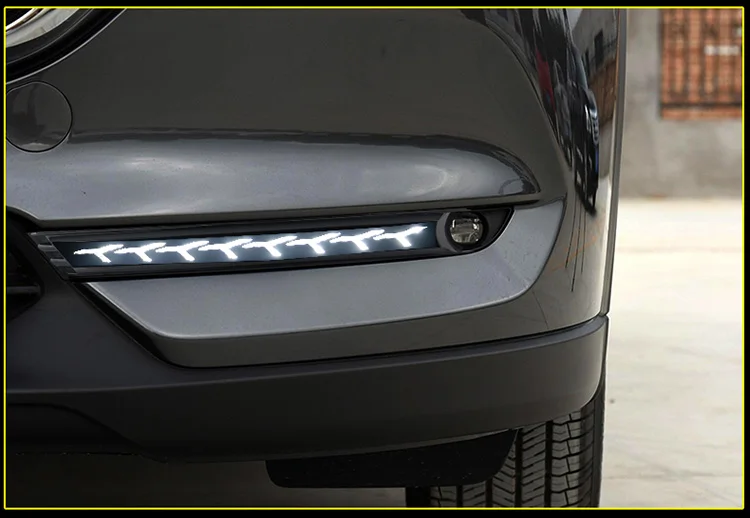 Светодиодный Габаритные огни для Mazda CX-5 CX5 CX8 CX-8 drl Противотуманные фары 12V ABS DRL лампы дальнего света с указателями поворота