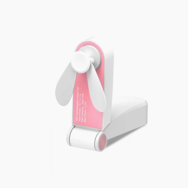 Мини складной ручной вентилятор на батарейках с usb приводом перезаряжаемый