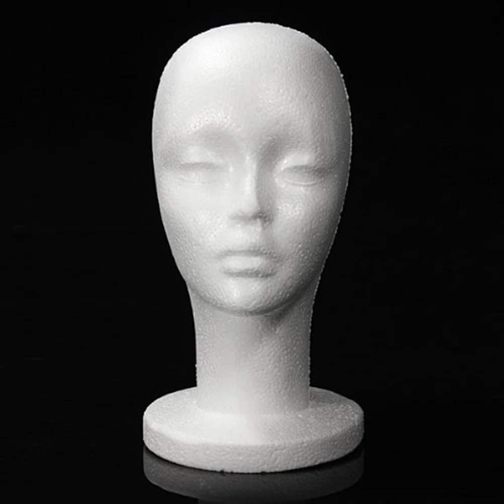 Fashion Female White Foam Mannequin Manikin Head Model Hat Cap Wig Women Glasses Display Holder Rack | Дом и сад