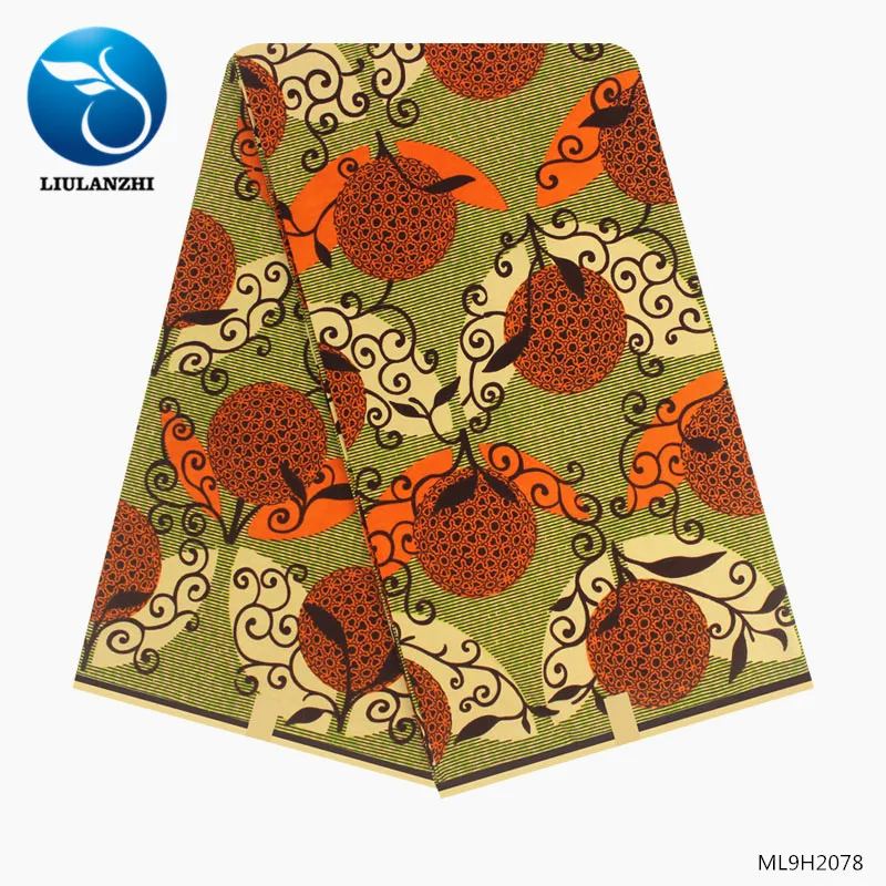 ML9H2078 LIULANZHI африканская голландская Ткань Горячая голландская печать восковой ткани голландский воск батик Ткань 6 ярдов африканская Анкара ткань ML9H1701-ML9H1727 - Цвет: ML9H2078