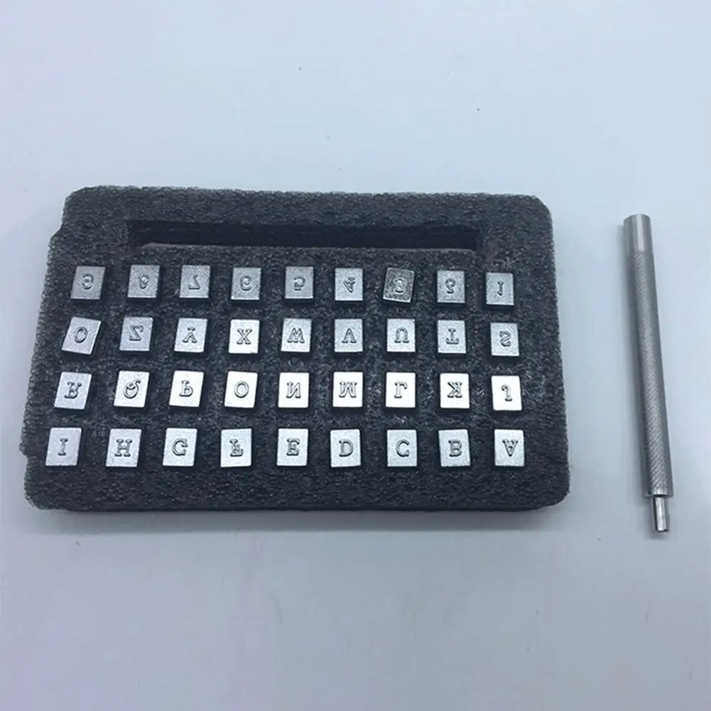 

37Pcs Alphabet English Letters Leather Stamping Printing Punch Tool Metal Stamp
