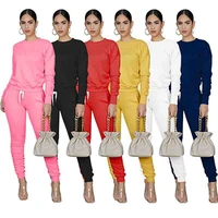 new arrivals spring pure color ladies slim one piece clothing womens clothing jumpsuits ladies sports pants set