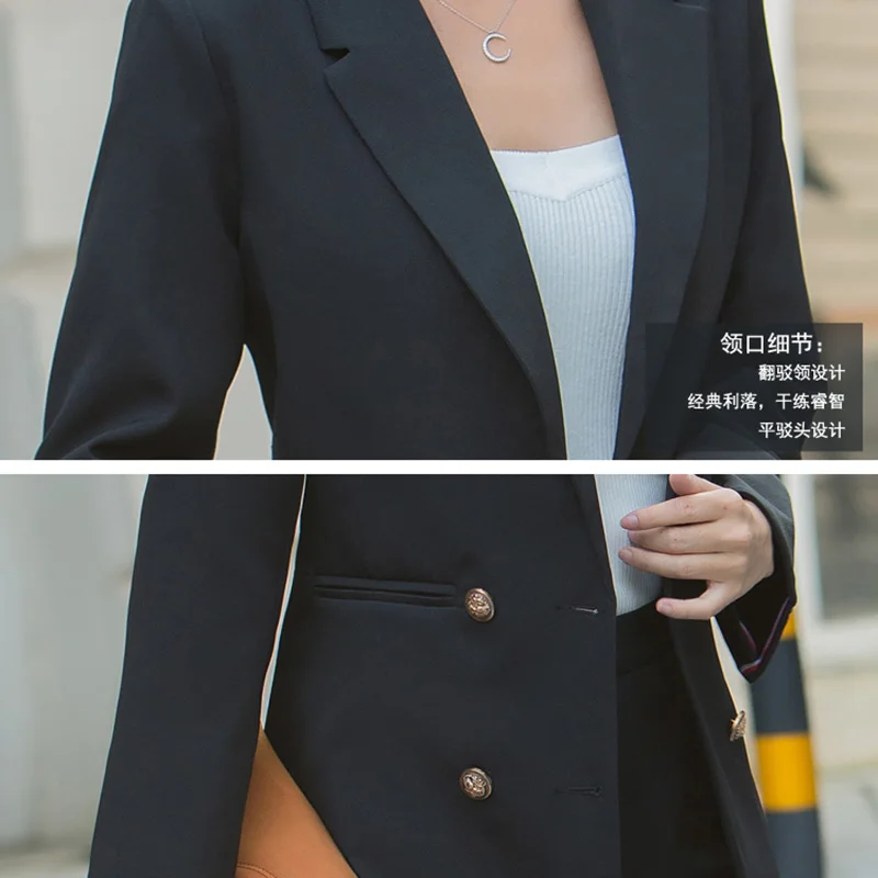 Осенний женский костюм брюки 2 комплекта классическая версия 2019 новая Корейская