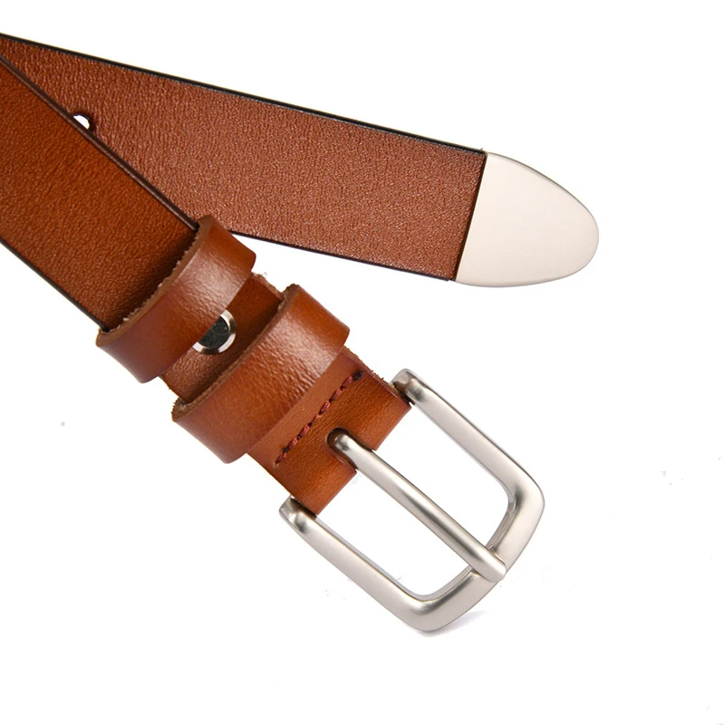 

2021 New Ladies Belt Cowhide Square Pin Buckle Simple Style Decorative Jeans Belt for Women Summer Elegant Top Quality Waistband