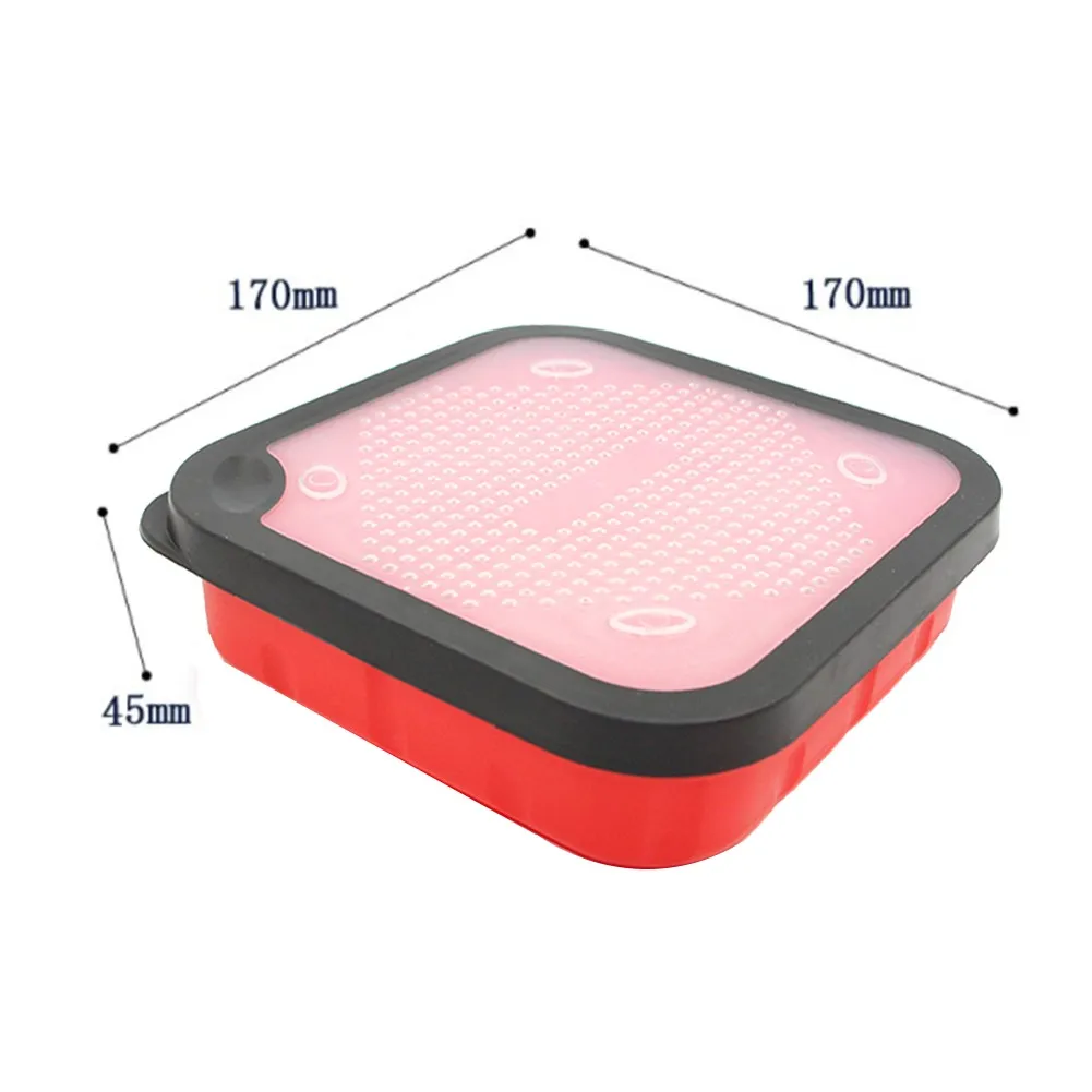 

Fishing Bait Box Mag Bait Box With Lid Live Bait Breathable Fresh Fish Bait Carp Accessories Red Insect Bait Container