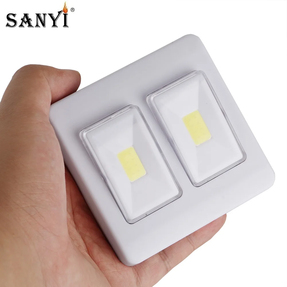 COB Светодиодная подсветка под шкаф беспроводные ночные светильники AAA на