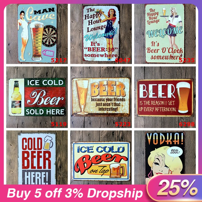 Новинка Европейская и американская Ретро металлическая картина подвесной