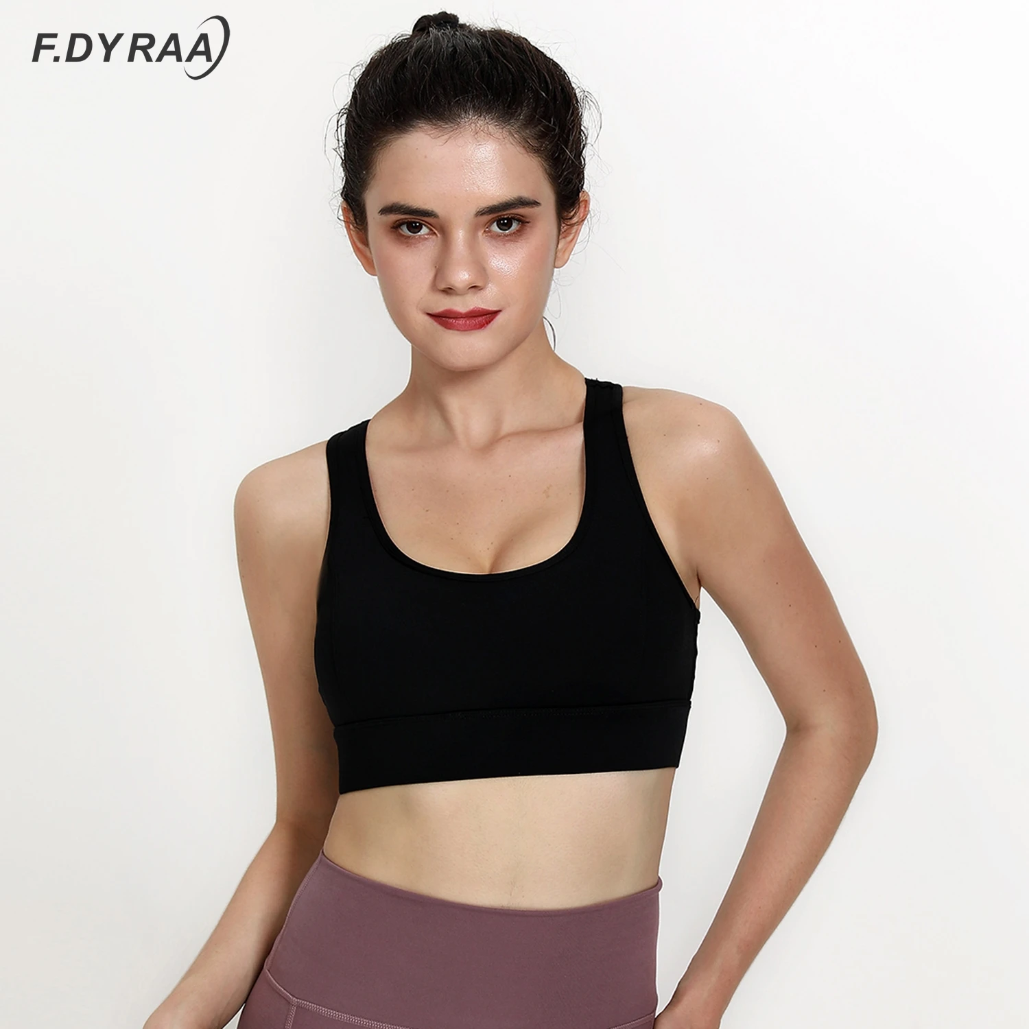 F.DYRAA спортивный бюстгальтер с высокой отдачей Поддержка женские Пуш ап на задней