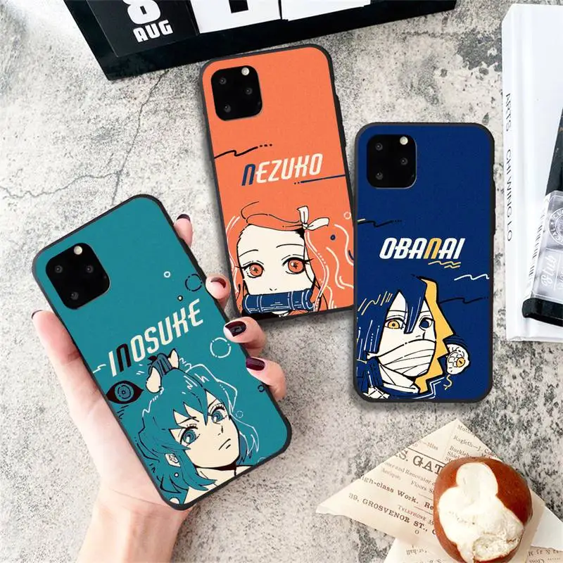 

Cartoon Japan Anime Demon Slayer Phone Case for iPhone 11 12 Pro mini pro XS MAX 8 7 6 6S Plus X 5S SE 2020 XR