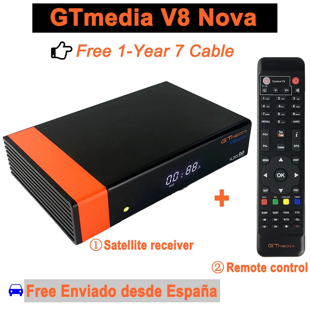 GTMedia V8 Nova спутниковый ресивер Full HD DVB S2 рецептор встроенный wifi Поддержка Powervu Biss