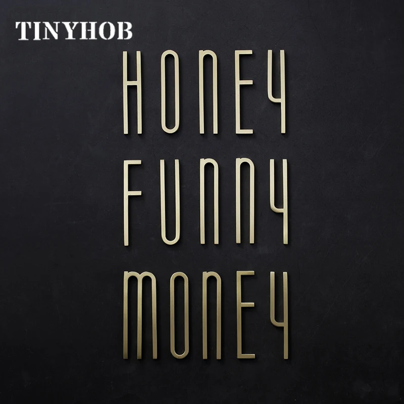 Латунные настенные декорации с золотыми буквами от A до Z/дверные таблички