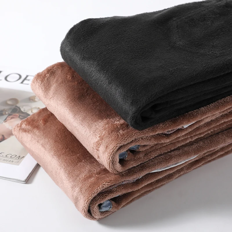 Зимние женские толстые бархатные флисовые теплые Мешковатые расклешенные