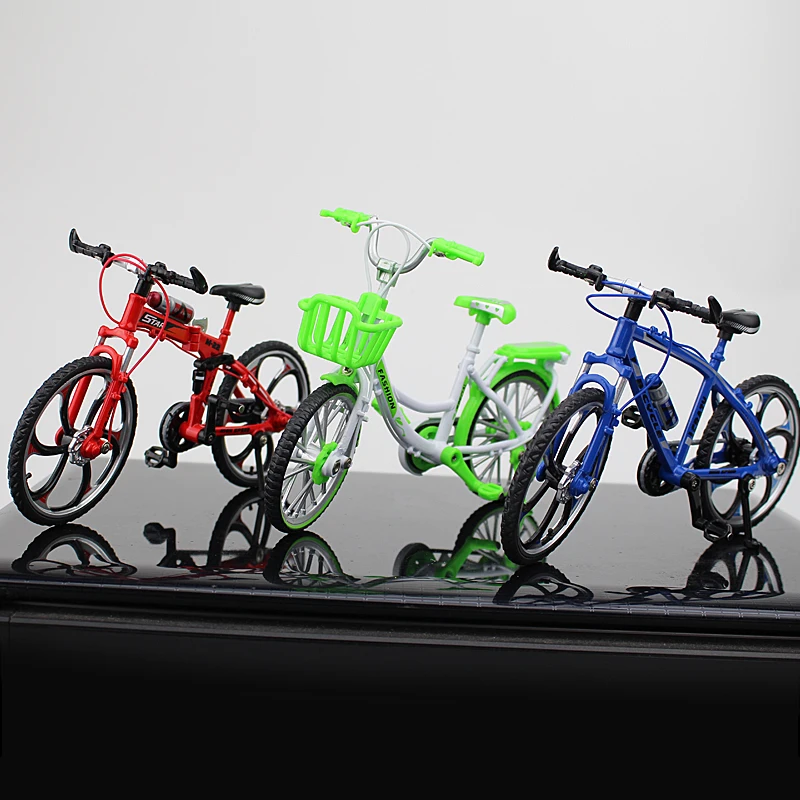 Складной мини пальцевый велосипед игрушки милый сплав горный модель велосипеда