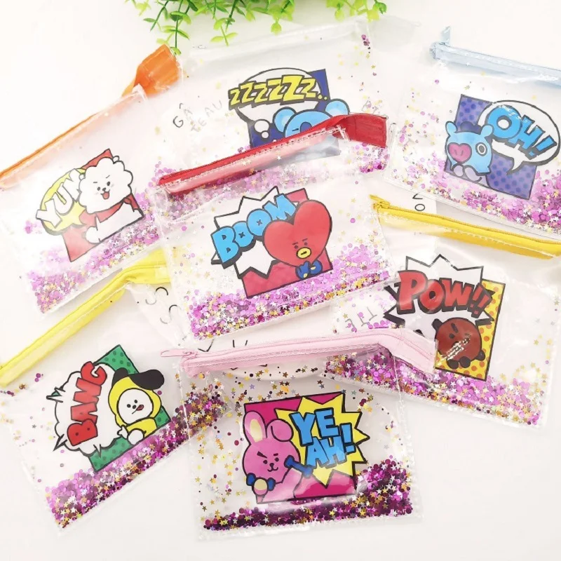 

8.Fashion creative cartoon cute quicksand coin purse, glitter storage bag, cosmetic bag and accessories