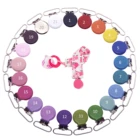 Sutoyuen металлические подтяжки для детской соски в форме круга 10 шт, подтяжки для пустышки, держатель соски для пустышки, нагрудник, игрушки для прорезывания зубов, змейка