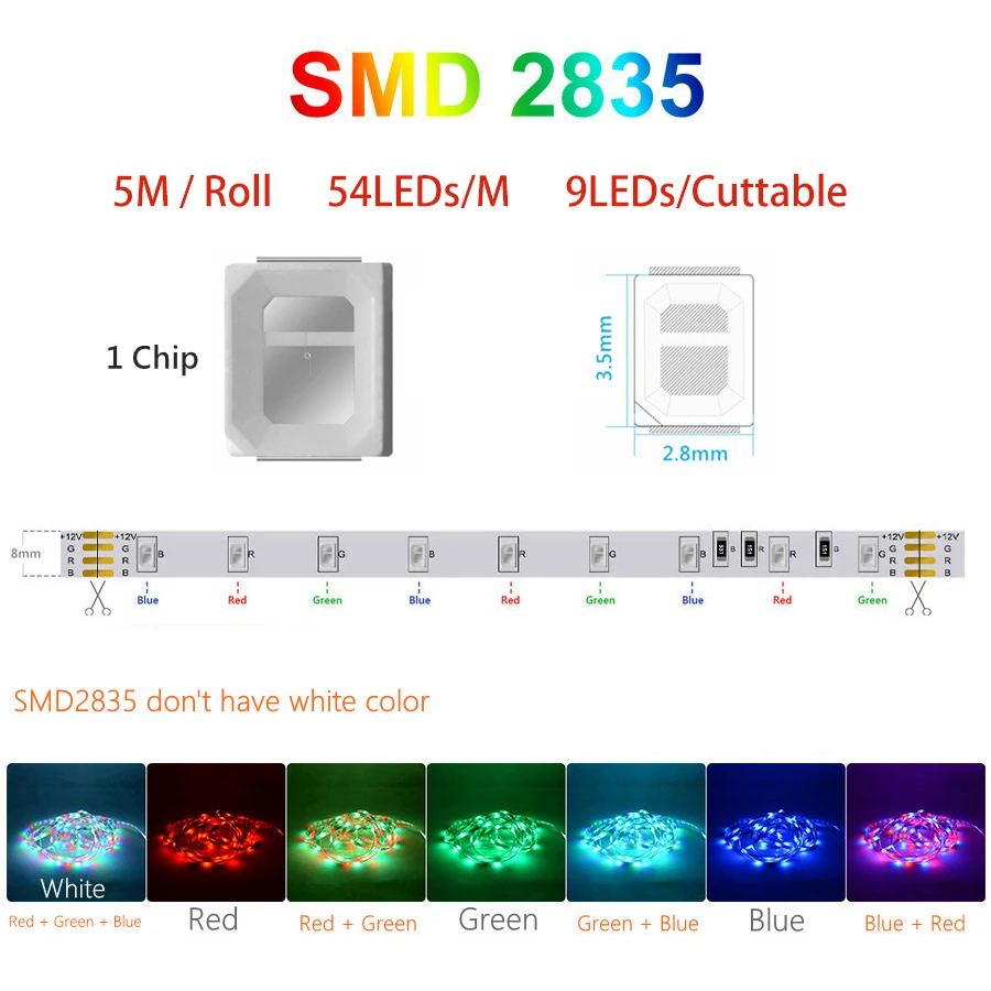 LED Strip Wifi / BLE/ IR Control Music Sync 12V RGB Lights Waterproof 5M 10M 15M 20M Works with Alexa(Optional) Glowing Tape | Лампы и