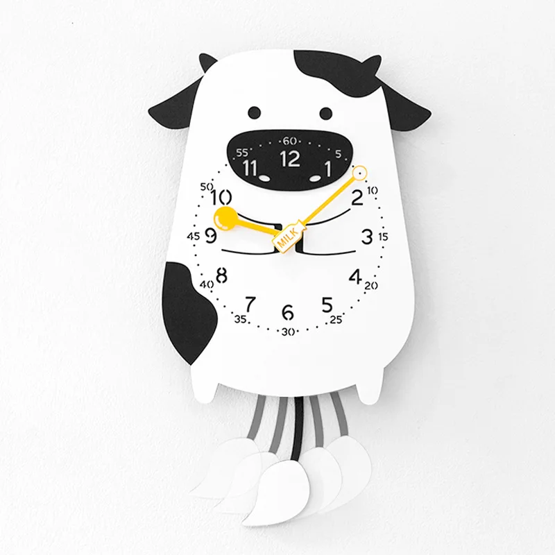 

Cute Wall Clock Cartoon Swing Children Swing Clock Creative Animal Pen Clock Modern Decoration Modern Design Wall Clock 6W743