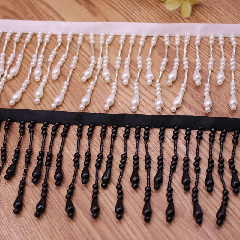 10 ярдов длинное жемчужное платье с бахромой украшенное бисером кружевной