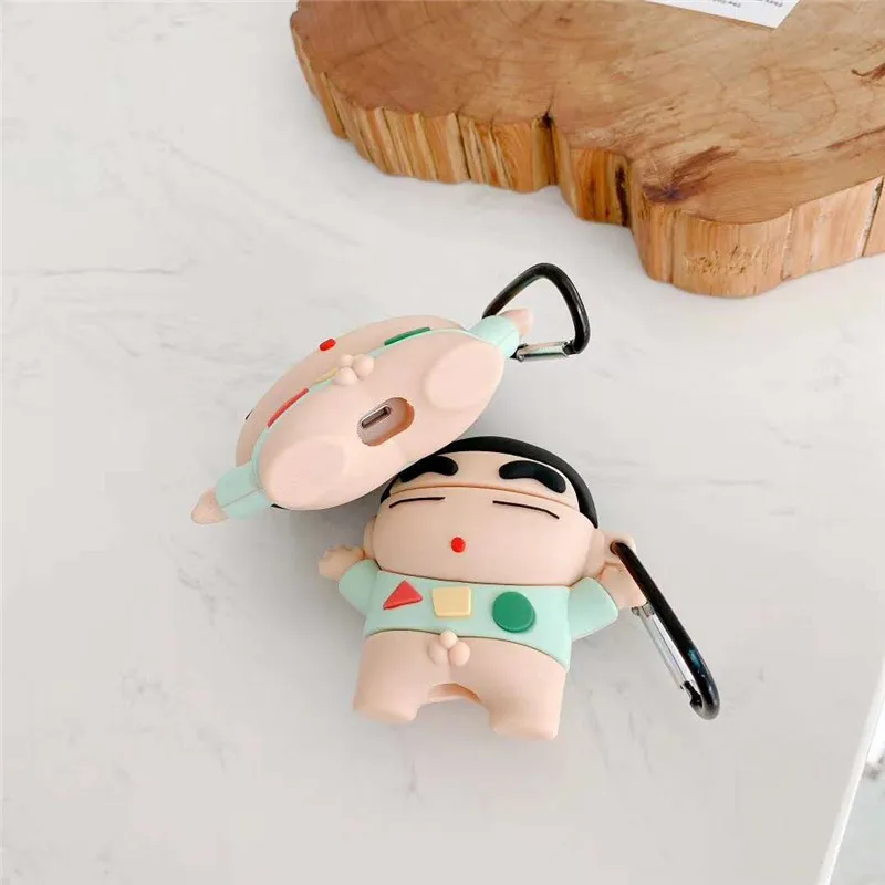Защитный чехол для наушников Airpods 1 2 Pro с забавным рисунком из японского аниме |