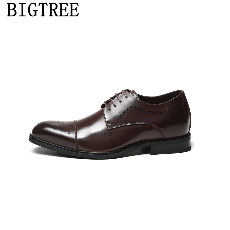 Мужские строгие туфли из натуральной кожи итальянский бренд обувь для мужчин