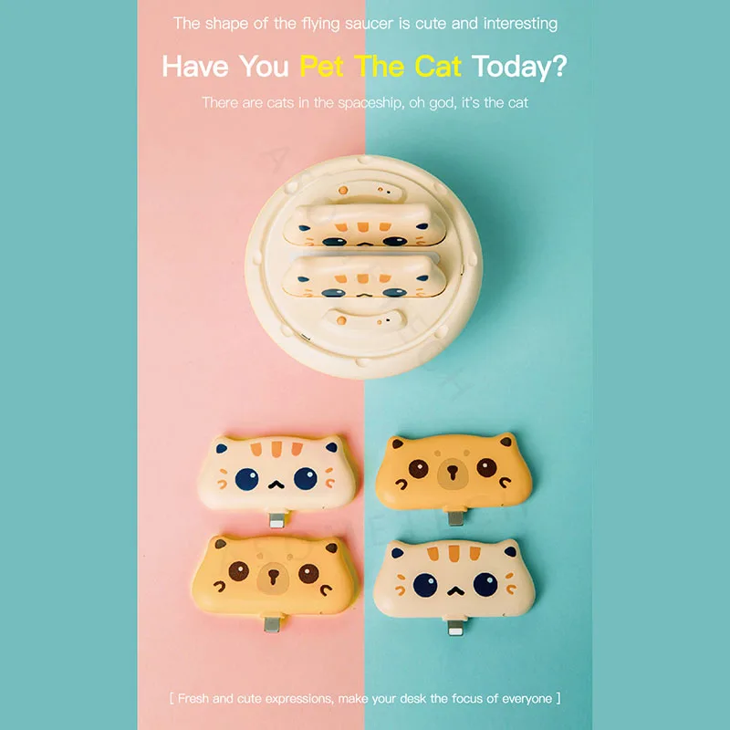 Мини Внешний аккумулятор с милым котом USB портативный внешний зарядное