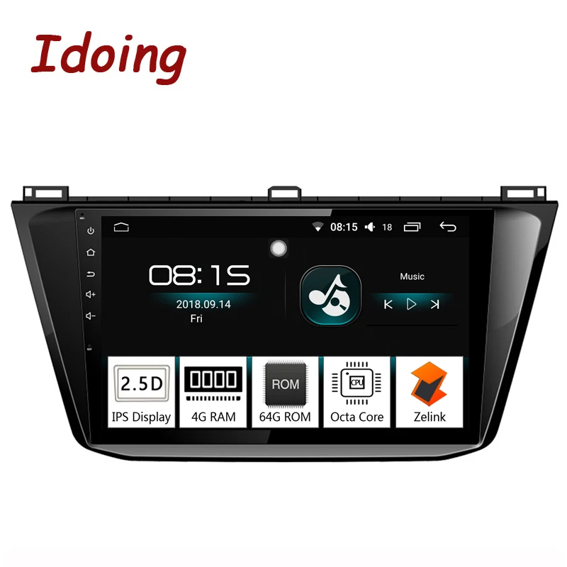 Автомобильный мультимедийный плеер Idoing 10 2 дюйма 8 ядер Android 0 радио подходит для VW