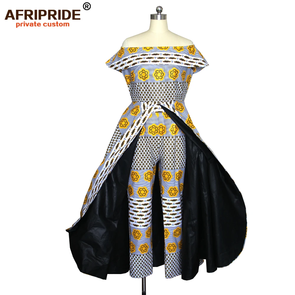 Женский костюм из 2 предметов в африканском стиле длинное платье с разрезом +