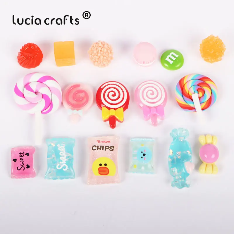 Lucia crafts, 12 шт./партия, случайный смешанный дизайн, плоская задняя сторона, смола, милый, конфетный крем, смола, сделай сам, головной убор, бутылка, украшение для телефона F0602