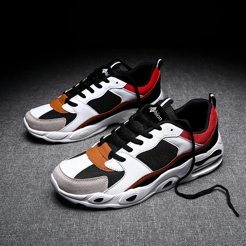 

2020 Running Shoes Men Jogging Sneakers Air Cushion Breathable Mesh Lace-up Outdoor Walking Training Fitness Sport Casual Shoes