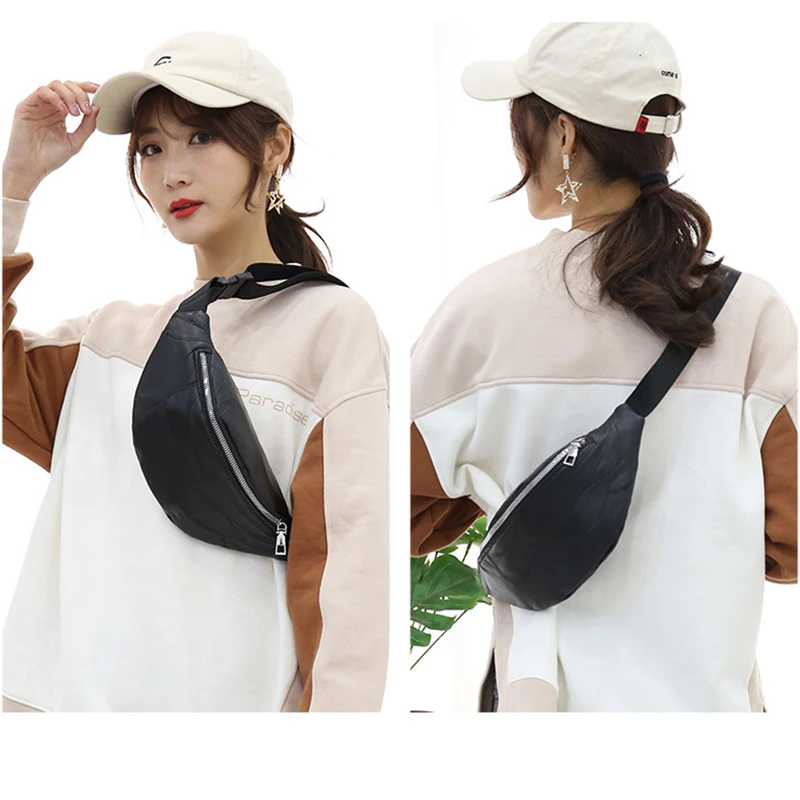 Поясная Сумка из натуральной кожи для женщин забавная Сумочка денег дорожный