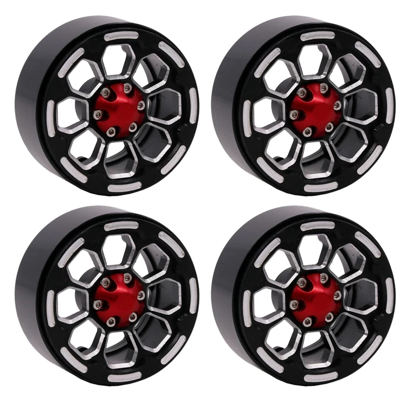 

For 1/10 Rc Crawler Car Trx4 Bronco Rc4Wd D90 D110 Axial Scx10 90046 4Pcs 1.9Inch CNC Metal Beadlock Wheel Rims