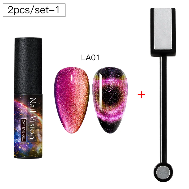 ZH08024 Nail Vision 9D Galaxy Cat Eye гель-Хамелеон Гель для ногтей длительный Galaxy Star эффект кошачьих глаз замачивается УФ/светодиодный - Цвет: ZH08024