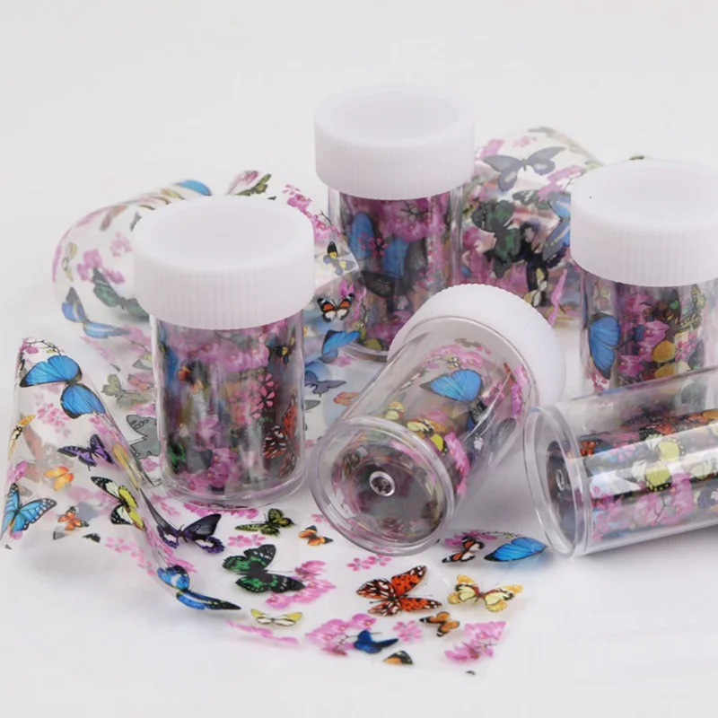 Переводные фольги для дизайна ногтей наклейки декорации сделай сам Бабочка