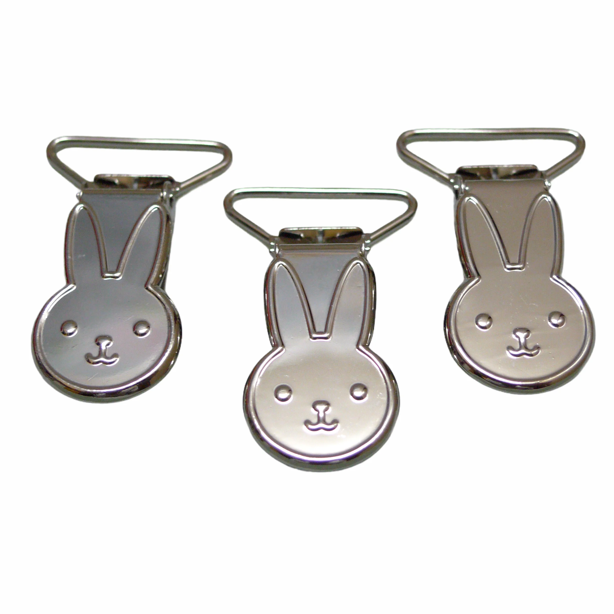 Подтяжки серебристого цвета в форме кролика 25 шт. 1 дюйм мм|suspender clips|clip suspendersclip color