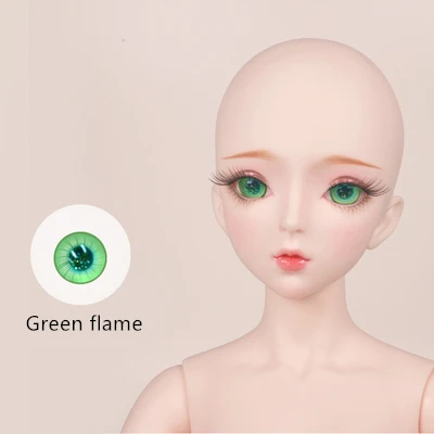 green flame Fortune Days 1/3 BJD SD кукла 14 мм цветные стеклянные глаза reborn девушки глаза высокое качество аксессуары игрушки - Цвет: green flame