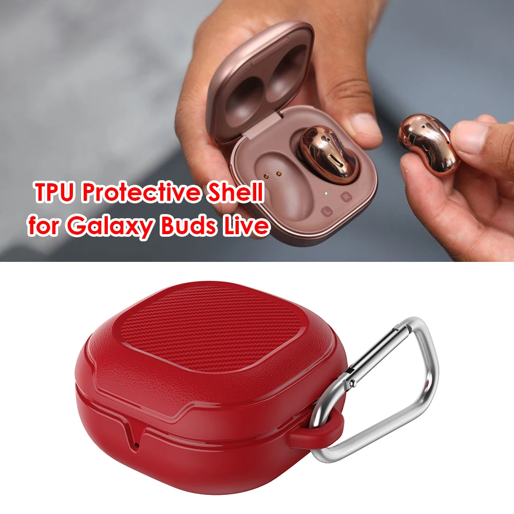 

Чехол защитный из ТПУ с карабином для Samsung Galaxy Buds Pro Buds Live