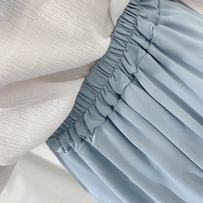 

TIGENA Elegant Office Skirt Women 2021 Spring Summer Casual Solid Button A Line Elastic High Waist Midi Long Skirt Female Lady