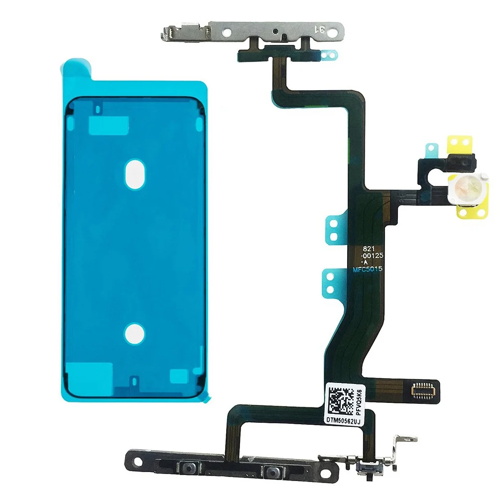 

Screen Lcd Waterproof Glue And Volume Adjustment + Switch Power Button Flash Light Flex Cable With Brackets For iPhone 6S 4.7"