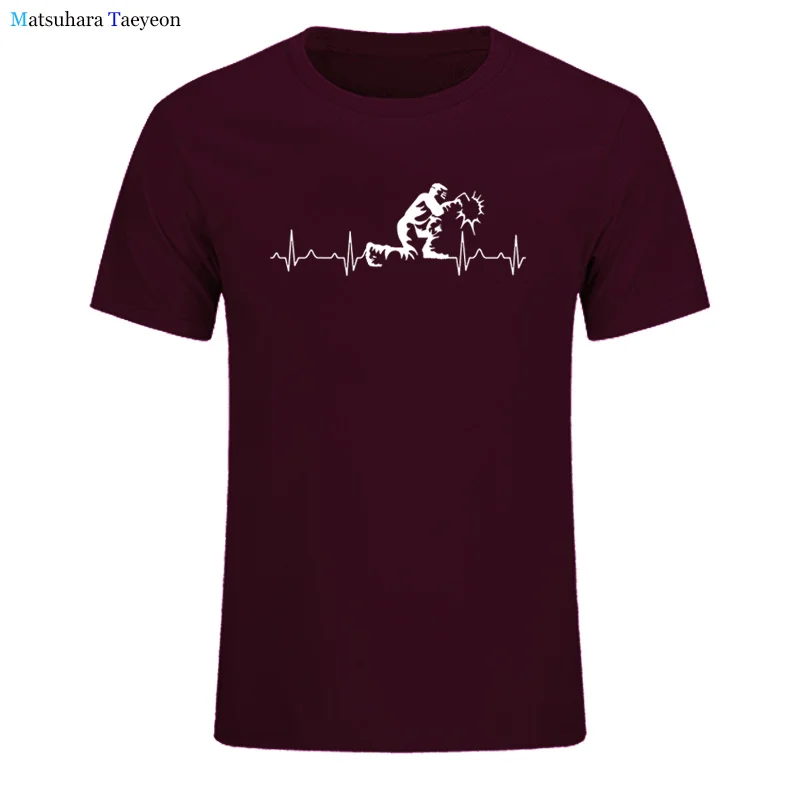 

Welder Heartbeat Welding Funny Fathers Day Graphic Fashion New Cotton summer Short Sleeve T Shirts O-Neck Harajuku T-shirt
