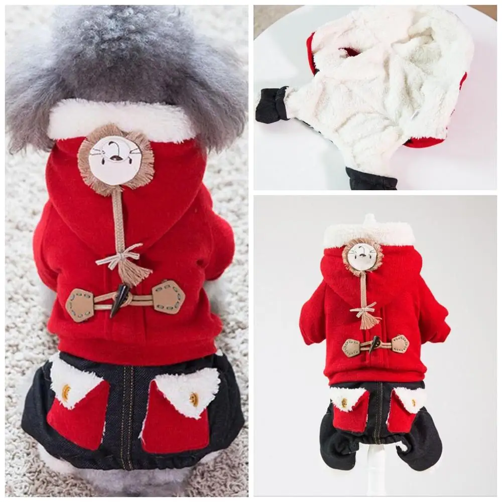 Пальто для собак одежда домашних животных зимняя теплая комбинезон Roupa Cachorro