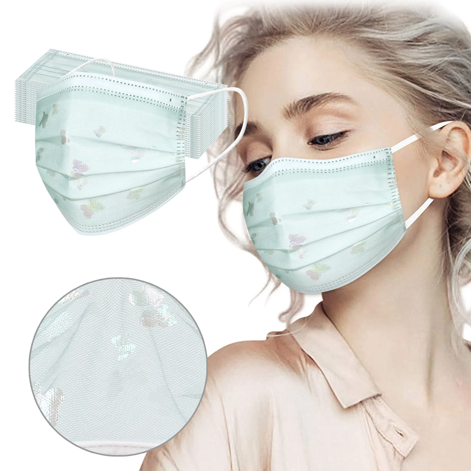 10/50 поликарбонатный люксовый чехол одноразовые маски для лица женщин летние 4ply