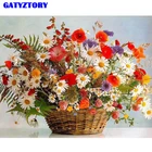 GATYZTORY набор цветов для рисования по номерам DIY в раме, холст, картина по номерам, акриловая краска для домашнего декора, настенная живопись 60x75 см