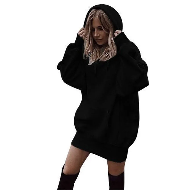 2021 Spring Autumn Casual Pullovers Women Sweetshirt Hoodies Loose Kangaroo Pocket Sweatshirts Hooded Tops HoodyHarajuku Clothes
