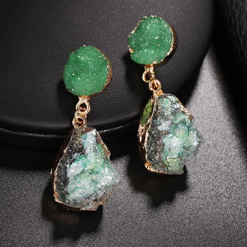 Классические Винтажные Ювелирные изделия полимерные серьги зеленые с красными