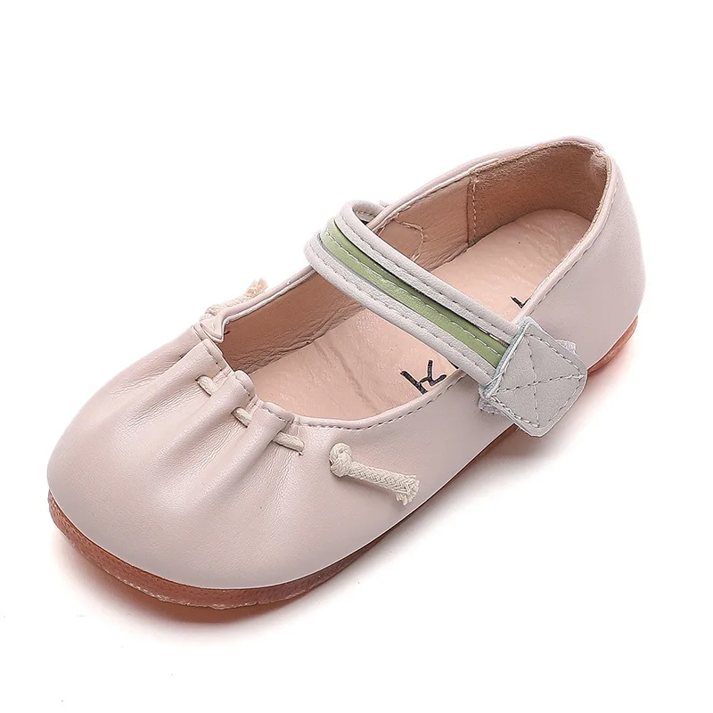 

Spring Autumn Baby Girls Leather Shoes Soft Girls Single Shoes Kids Flat Sole Casual Princess Shoe Simple Style SHS053
