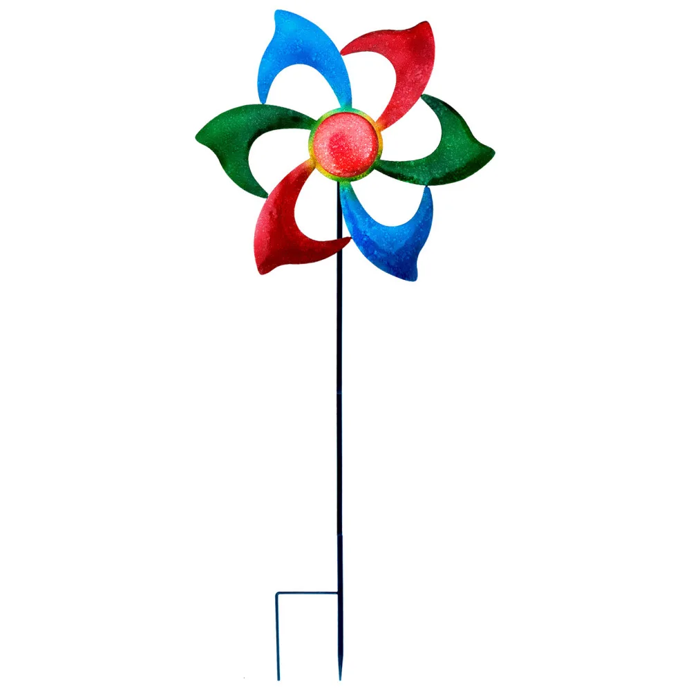 

Декоративная игрушка Pinwheel для сада, газона, вечерние чный декор, игрушка в подарок, ветряная мельница, украшения для улицы, искусство, двойно...