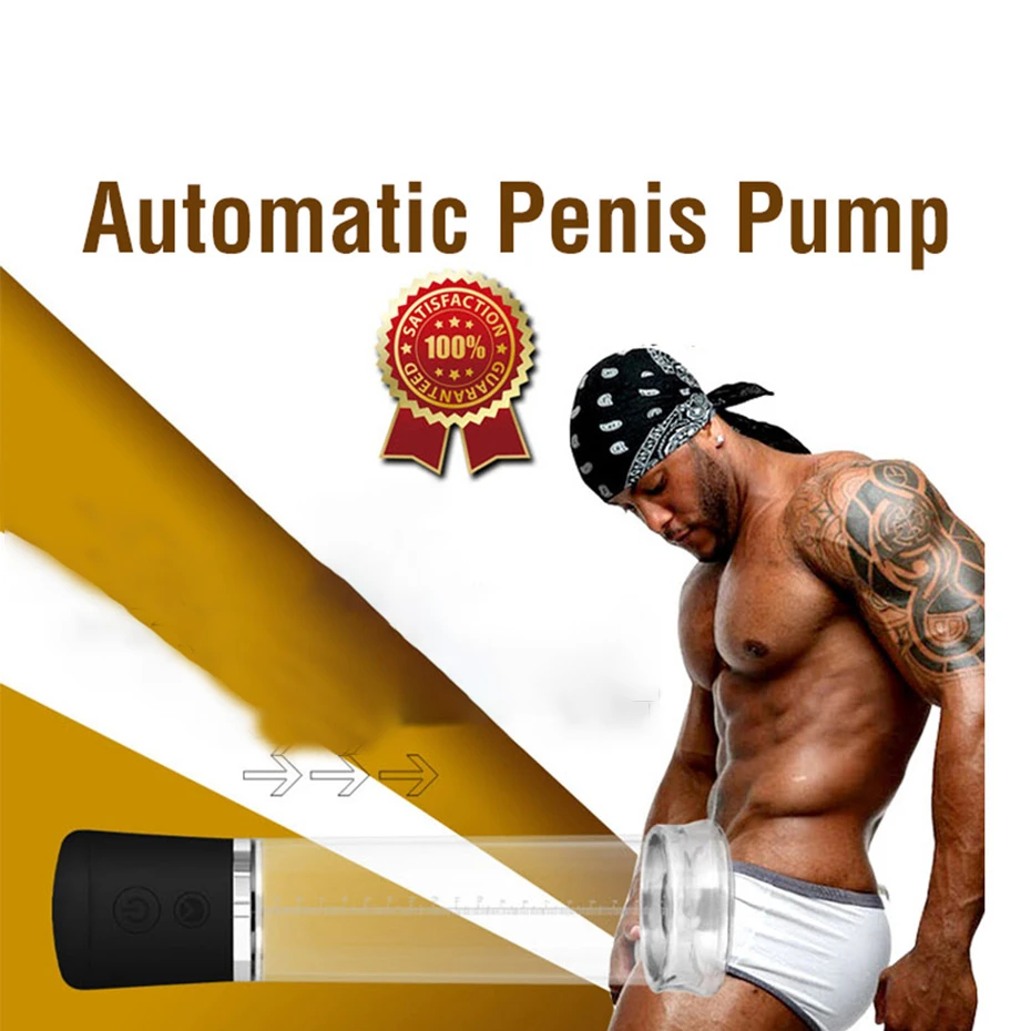 Автоматический насос для пениса дает вам большую сильную эрекцию вакуумные